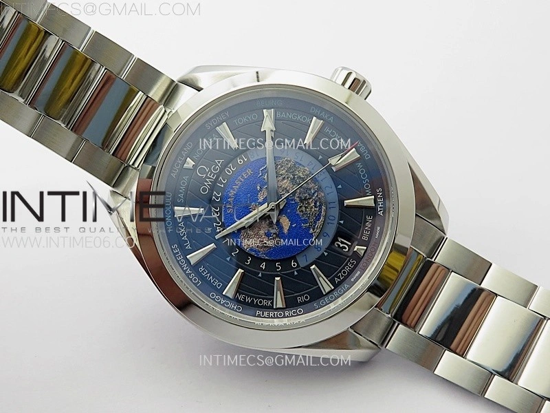 Aqua Terra 150M 43mm 24 N1F 1:1 Best Edition Blue Dial on SS Bracelet A8938