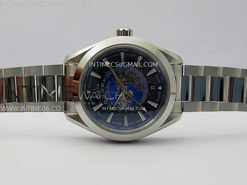 Aqua Terra 150M 43mm 24 N1F 1:1 Best Edition Blue Dial on SS Bracelet A8938