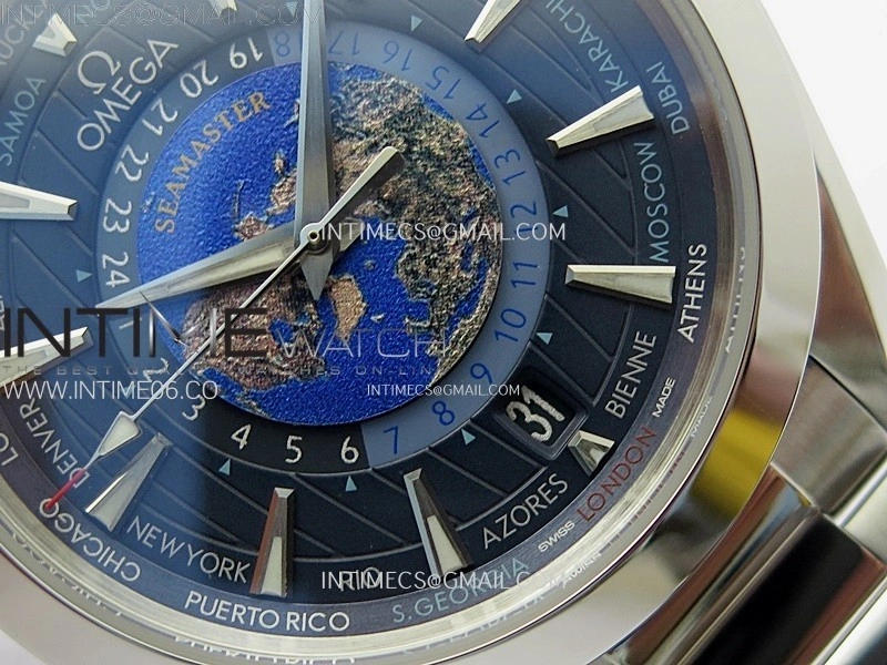 Aqua Terra 150M 43mm 24 N1F 1:1 Best Edition Blue Dial on SS Bracelet A8938