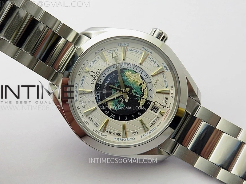 Aqua Terra 150M 43mm 24 N1F 1:1 Best Edition White Dial on SS Bracelet A8938