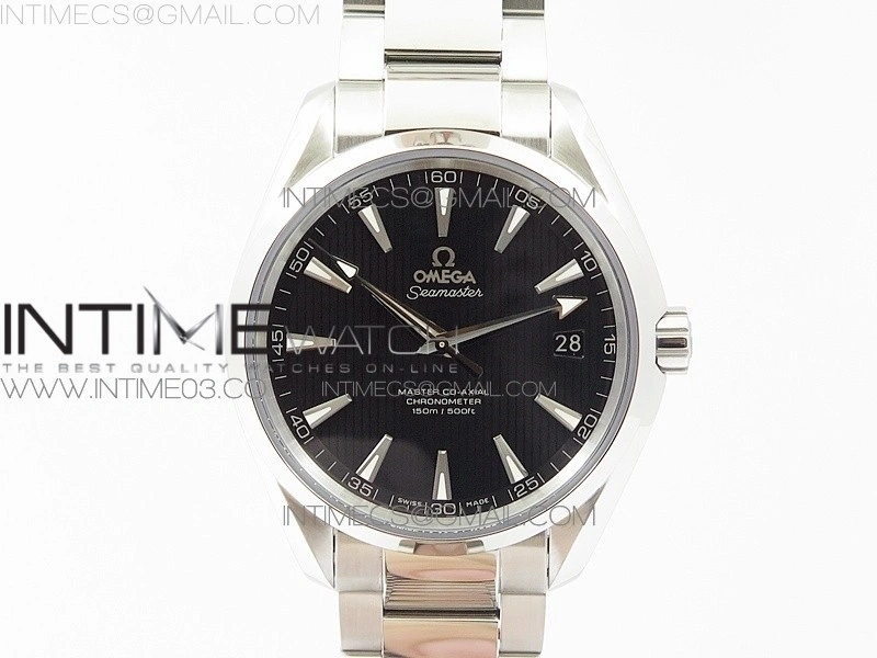 Aqua Terra 150M SS VSF 1:1 Best Edition Black Textured Dial on SS Bracelet VS8500