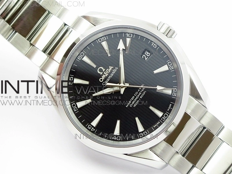 Aqua Terra 150M SS VSF 1:1 Best Edition Black Textured Dial on SS Bracelet VS8500