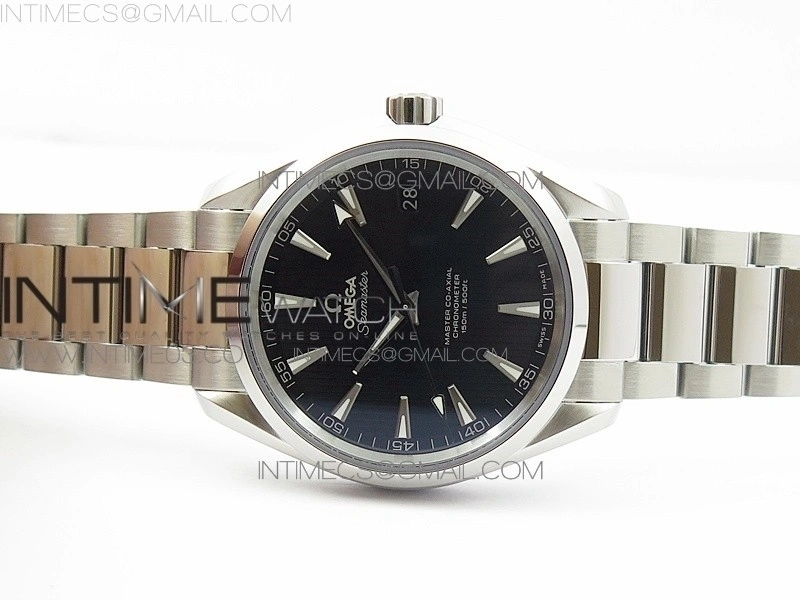 Aqua Terra 150M SS VSF 1:1 Best Edition Black Textured Dial on SS Bracelet VS8500