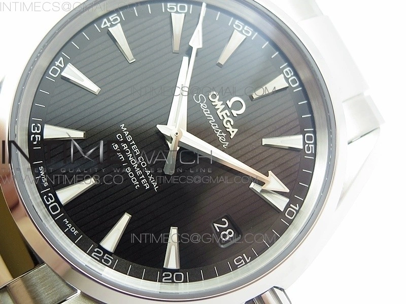 Aqua Terra 150M SS VSF 1:1 Best Edition Black Textured Dial on SS Bracelet VS8500