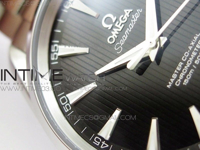 Aqua Terra 150M SS VSF 1:1 Best Edition Black Textured Dial on SS Bracelet VS8500
