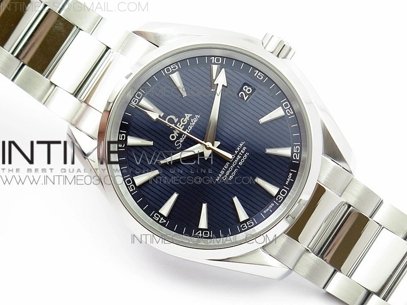 Aqua Terra 150M SS VSF 1:1 Best Edition Blue Textured Dial on SS Bracelet VS8500
