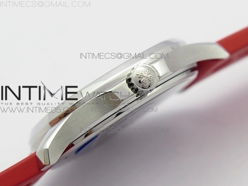 Aquanaut 5067A SS PPF 1:1 Best Edition Red Textured Dial on Red Rubber Strap AE23