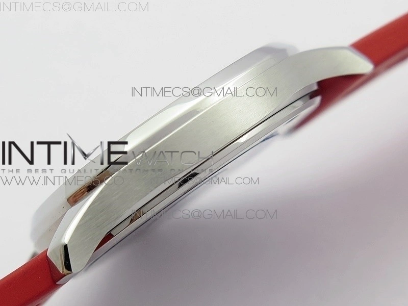 Aquanaut 5067A SS PPF 1:1 Best Edition Red Textured Dial on Red Rubber Strap AE23