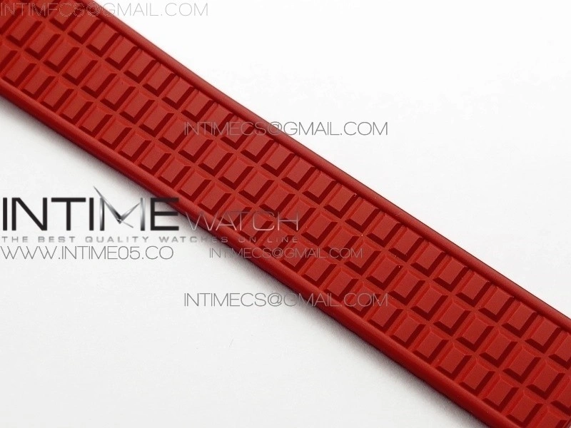 Aquanaut 5067A SS PPF 1:1 Best Edition Red Textured Dial on Red Rubber Strap AE23