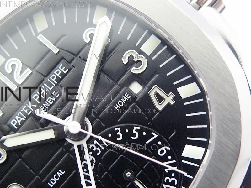 Aquanaut 5164A SS GRF Best Edition Black Dial on Black Rubber Strap A324 V2