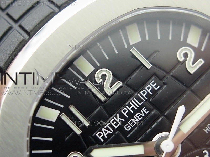 Aquanaut 5164A SS GRF Best Edition Black Dial on Black Rubber Strap A324 V2