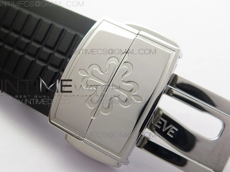 Aquanaut 5164A SS GRF Best Edition Black Dial on Black Rubber Strap A324 V2