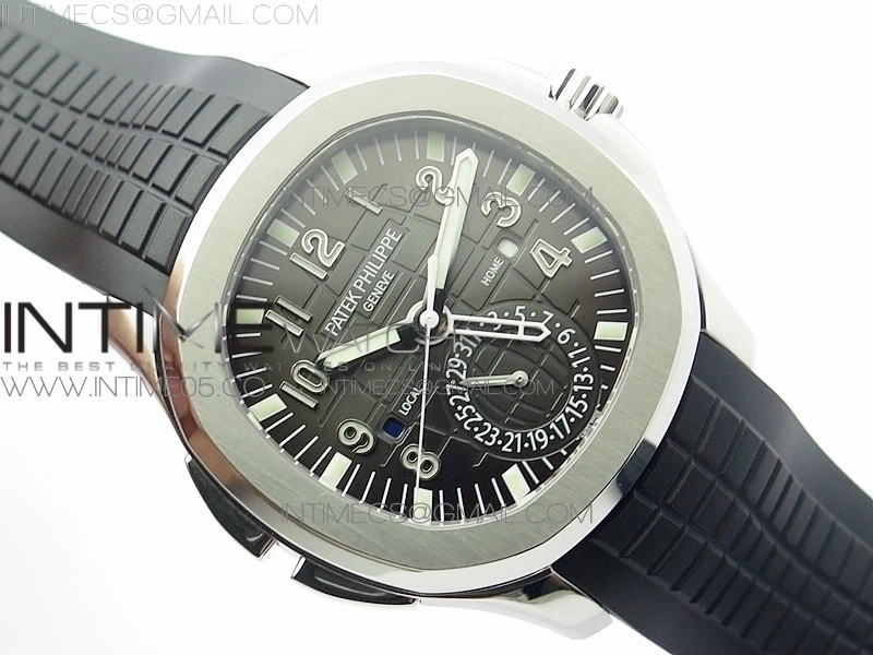 Aquanaut 5164A SS GRF Best Edition Brown Dial on Black Rubber Strap A324 V2