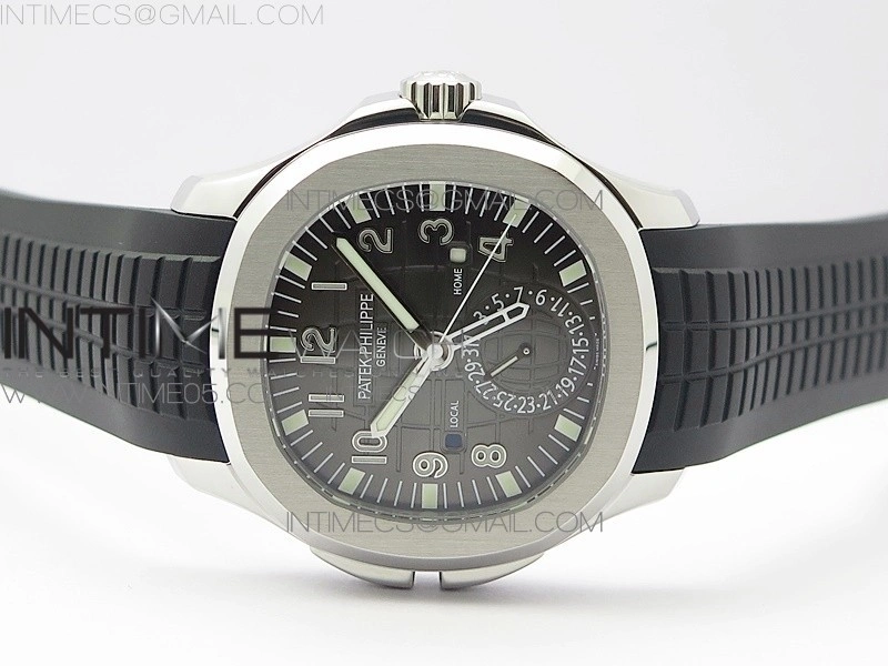 Aquanaut 5164A SS GRF Best Edition Brown Dial on Black Rubber Strap A324 V2
