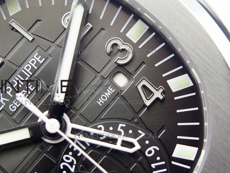 Aquanaut 5164A SS GRF Best Edition Brown Dial on Black Rubber Strap A324 V2