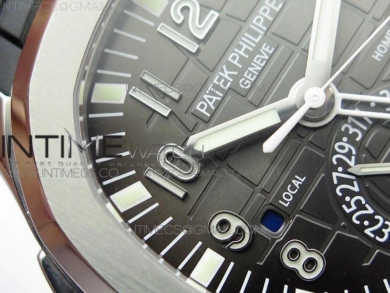 Aquanaut 5164A SS GRF Best Edition Brown Dial on Black Rubber Strap A324 V2