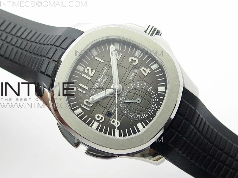 Aquanaut 5164A SS ZF 1:1 Best Edition Black Dial on Black Rubber Strap A324