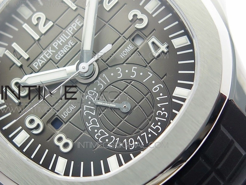 Aquanaut 5164A SS ZF 1:1 Best Edition Black Dial on Black Rubber Strap A324