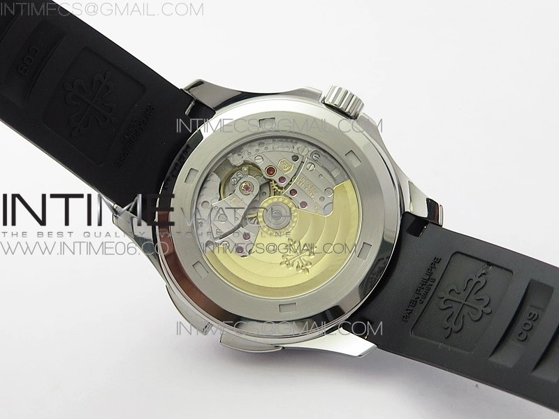 Aquanaut 5164A SS ZF 1:1 Best Edition Black Dial on Black Rubber Strap A324