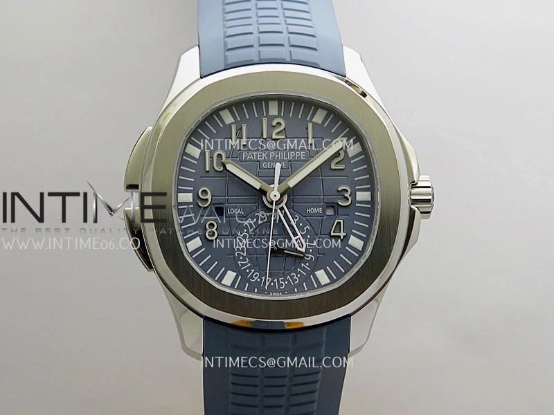 Aquanaut 5164G SS ZF 1:1 Best Edition Blue Dial On Blue Rubber Strap A330