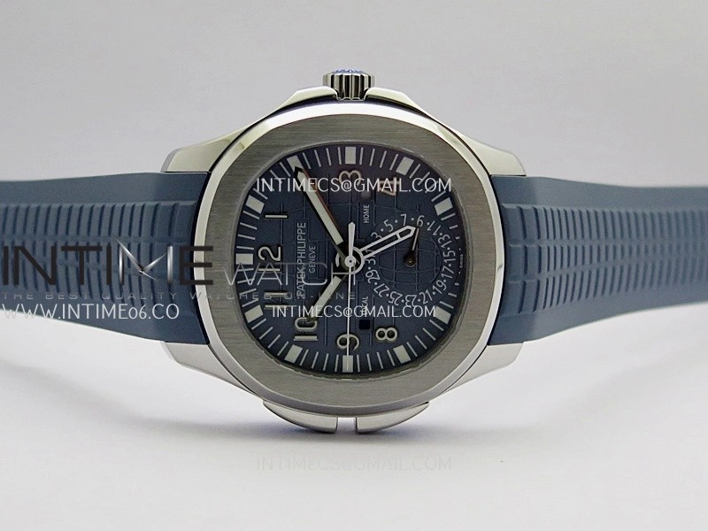 Aquanaut 5164G SS ZF 1:1 Best Edition Blue Dial On Blue Rubber Strap A330