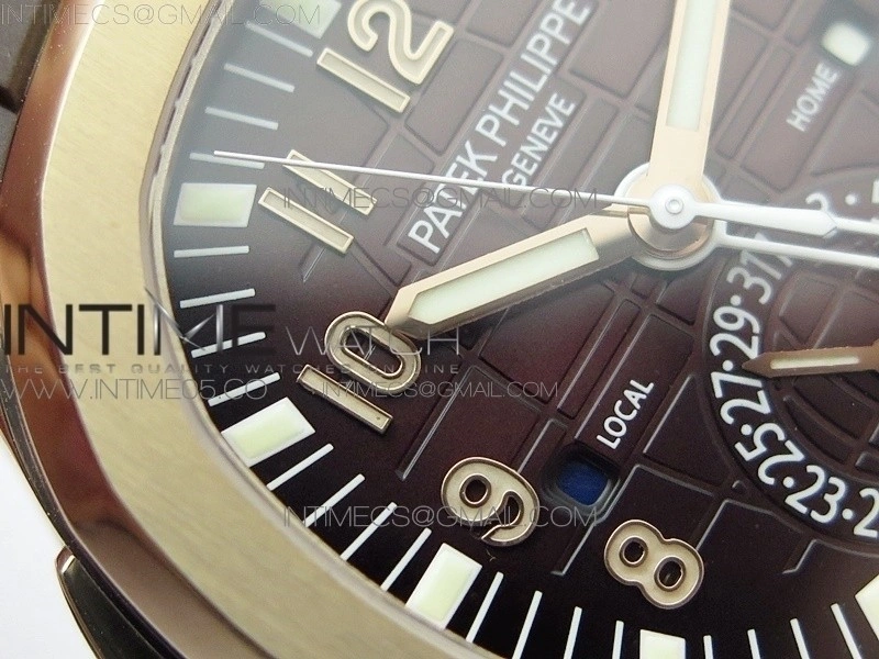 Aquanaut 5164R RG GRF Best Edition Brown Dial on Brown Rubber Strap A324 V2
