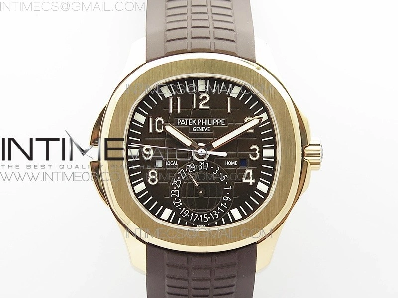 Aquanaut 5164R RG ZF 1:1 Best Edition Brown Dial on Brown Rubber Strap A324