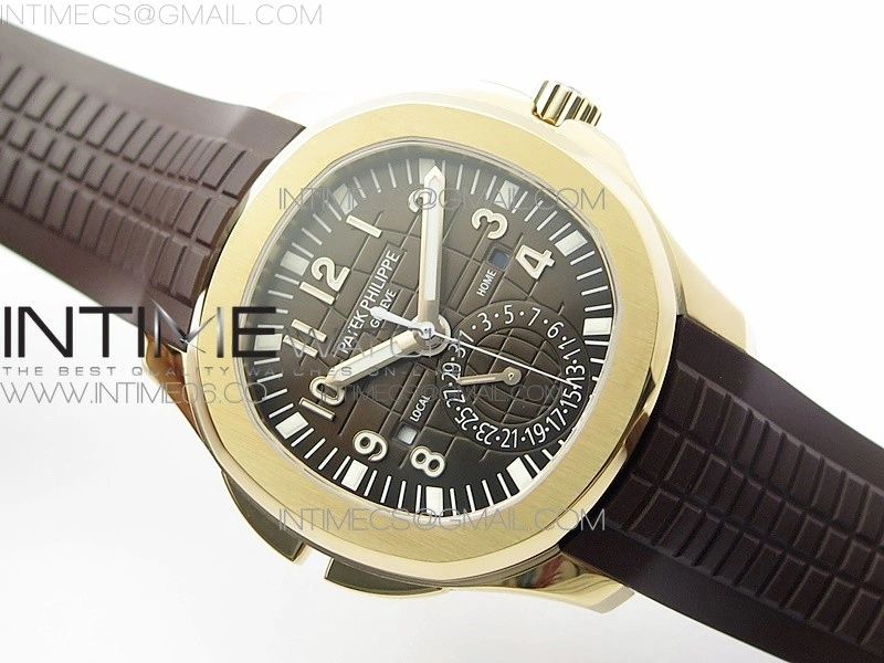 Aquanaut 5164R RG ZF 1:1 Best Edition Brown Dial on Brown Rubber Strap A324