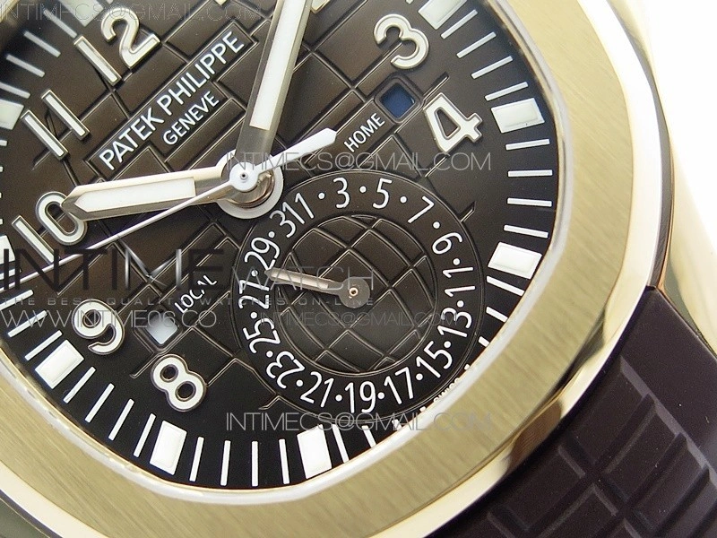 Aquanaut 5164R RG ZF 1:1 Best Edition Brown Dial on Brown Rubber Strap A324