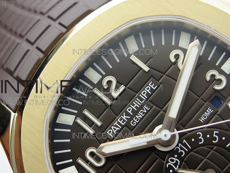 Aquanaut 5164R RG ZF 1:1 Best Edition Brown Dial on Brown Rubber Strap A324
