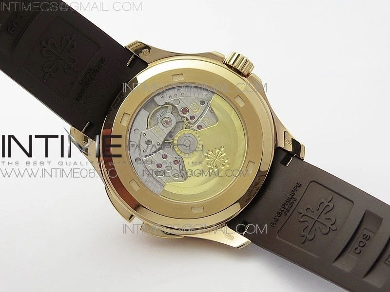 Aquanaut 5164R RG ZF 1:1 Best Edition Brown Dial on Brown Rubber Strap A324