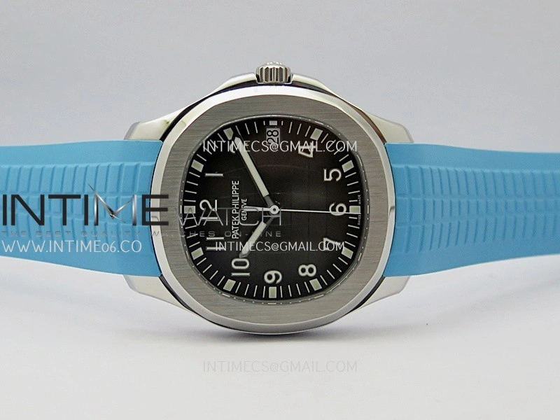 Aquanaut 5167 SS DDF 1:1 Best Edition Black Dial On Blue Strap Super Clone DD330