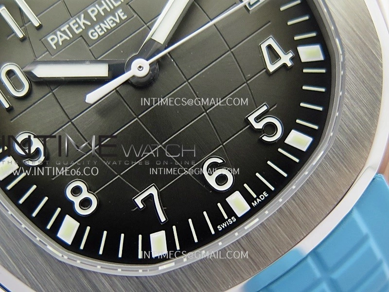 Aquanaut 5167 SS DDF 1:1 Best Edition Black Dial On Blue Strap Super Clone DD330