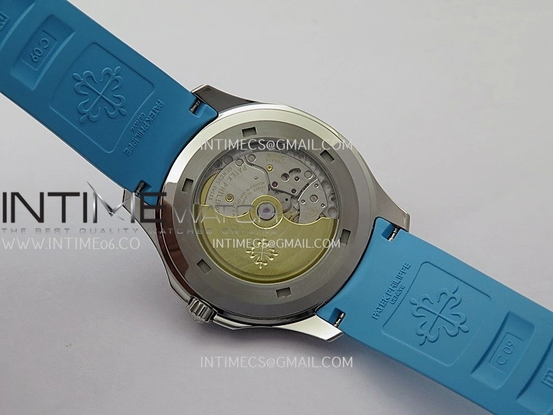 Aquanaut 5167 SS DDF 1:1 Best Edition Black Dial On Blue Strap Super Clone DD330