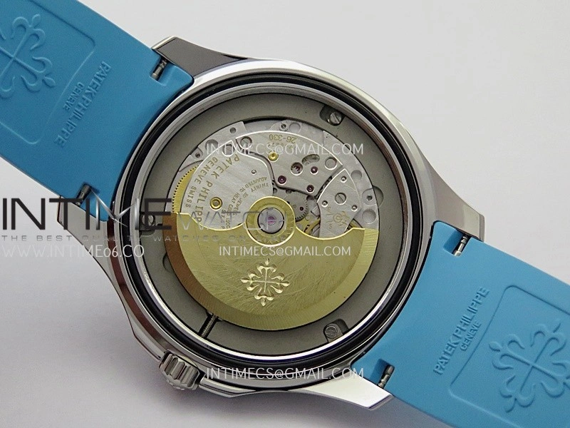 Aquanaut 5167 SS DDF 1:1 Best Edition Black Dial On Blue Strap Super Clone DD330