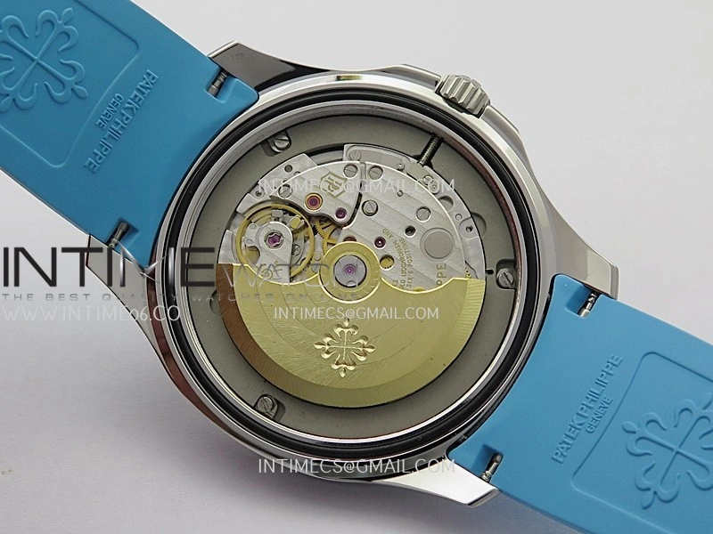 Aquanaut 5167 SS DDF 1:1 Best Edition Black Dial On Blue Strap Super Clone DD330