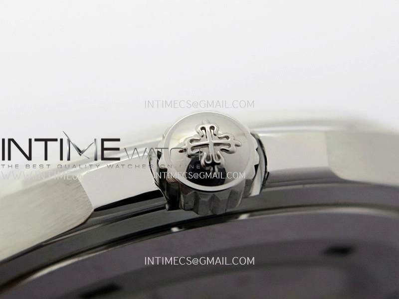 Aquanaut 5167 SS DDF 1:1 Best Edition Black Dial On White Strap Super Clone DD330