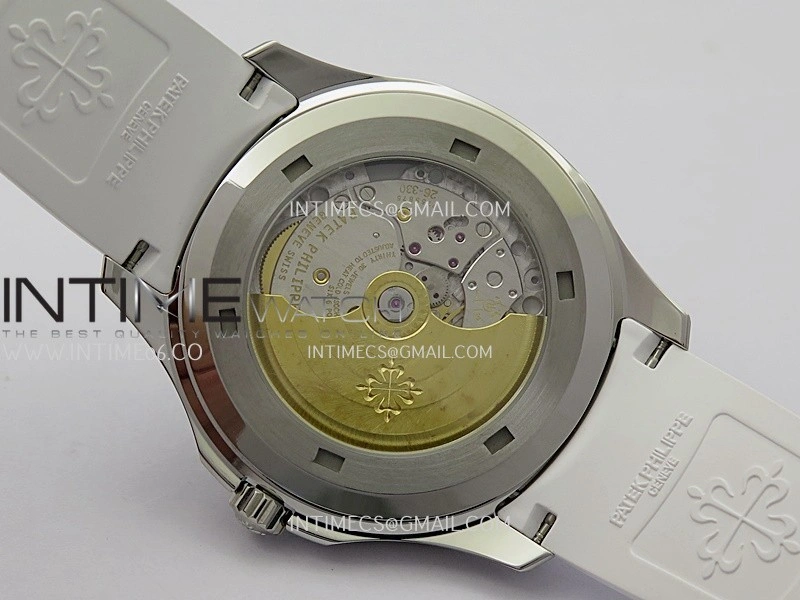 Aquanaut 5167 SS DDF 1:1 Best Edition Black Dial On White Strap Super Clone DD330