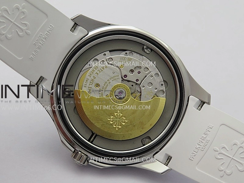 Aquanaut 5167 SS DDF 1:1 Best Edition Black Dial On White Strap Super Clone DD330