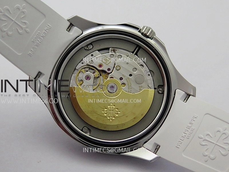 Aquanaut 5167 SS DDF 1:1 Best Edition Black Dial On White Strap Super Clone DD330