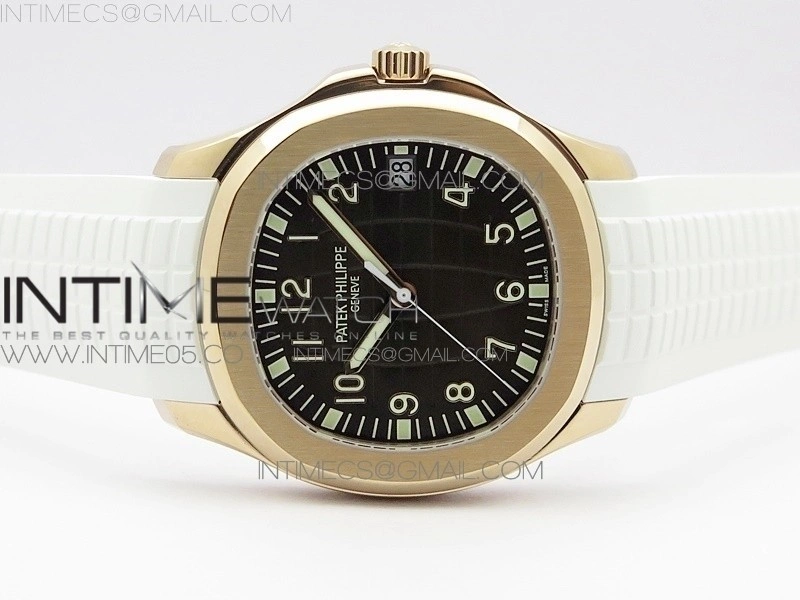 Aquanaut 5167R RG ZF 1:1 Best Edition Brown Dial on White Rubber Strap 324CS