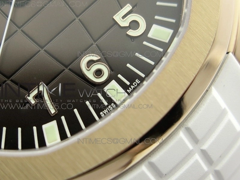 Aquanaut 5167R RG ZF 1:1 Best Edition Brown Dial on White Rubber Strap 324CS