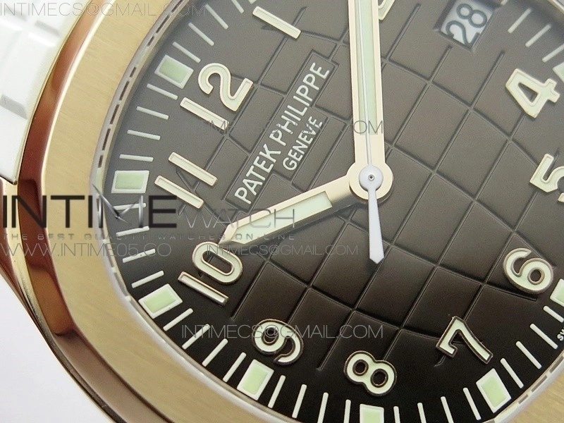 Aquanaut 5167R RG ZF 1:1 Best Edition Brown Dial on White Rubber Strap 324CS
