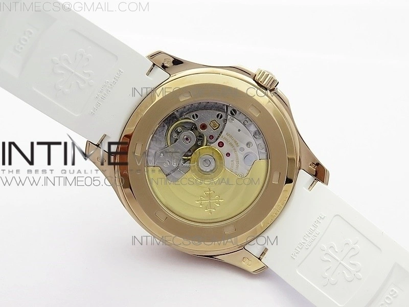 Aquanaut 5167R RG ZF 1:1 Best Edition Brown Dial on White Rubber Strap 324CS