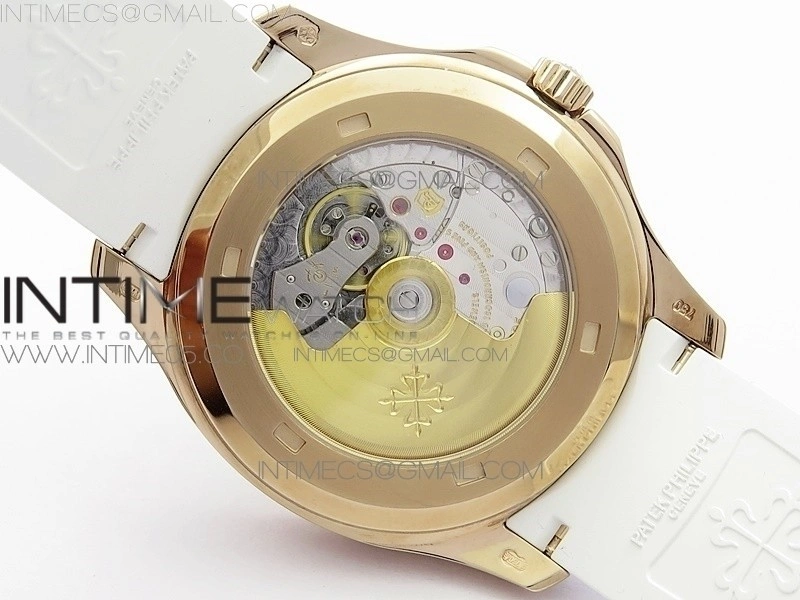 Aquanaut 5167R RG ZF 1:1 Best Edition Brown Dial on White Rubber Strap 324CS