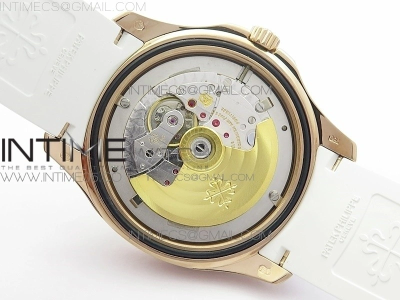 Aquanaut 5167R RG ZF 1:1 Best Edition Brown Dial on White Rubber Strap 324CS