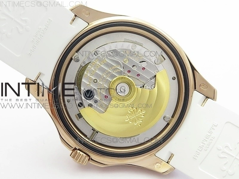 Aquanaut 5167R RG ZF 1:1 Best Edition Brown Dial on White Rubber Strap 324CS