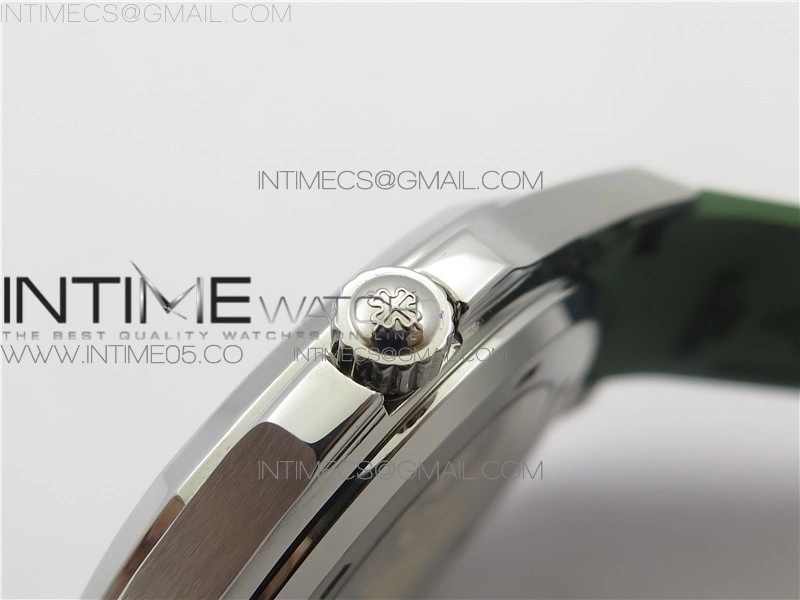Aquanaut 5168G 42mm SS ZF 1:1 Best Edition Green Dial on Green Rubber Strap 324CS