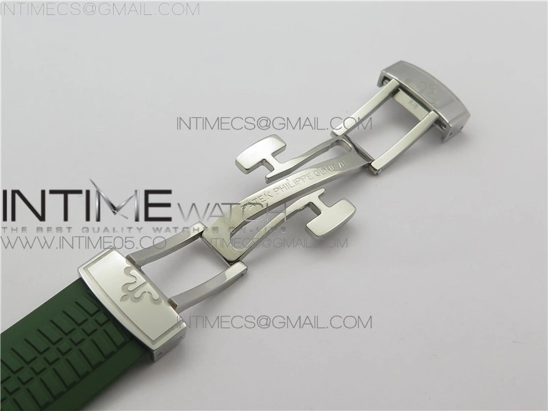 Aquanaut 5168G 42mm SS ZF 1:1 Best Edition Green Dial on Green Rubber Strap 324CS