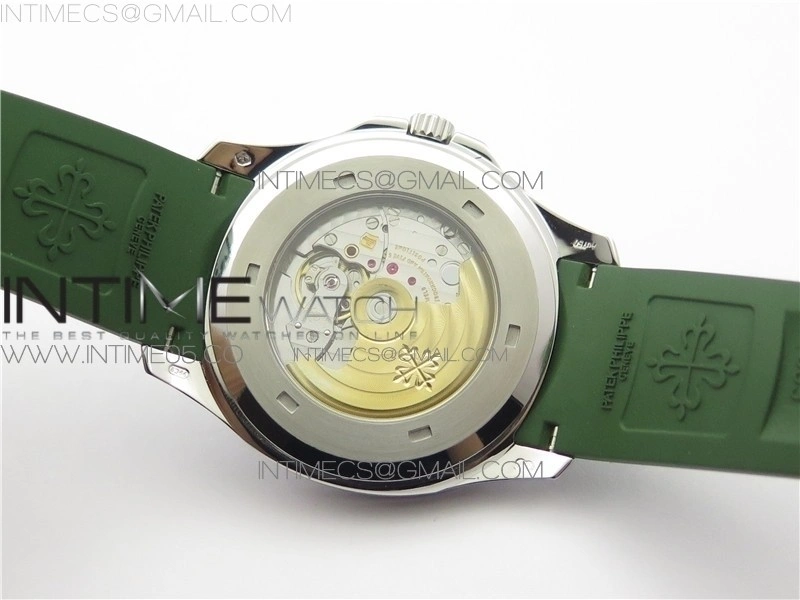 Aquanaut 5168G 42mm SS ZF 1:1 Best Edition Green Dial on Green Rubber Strap 324CS